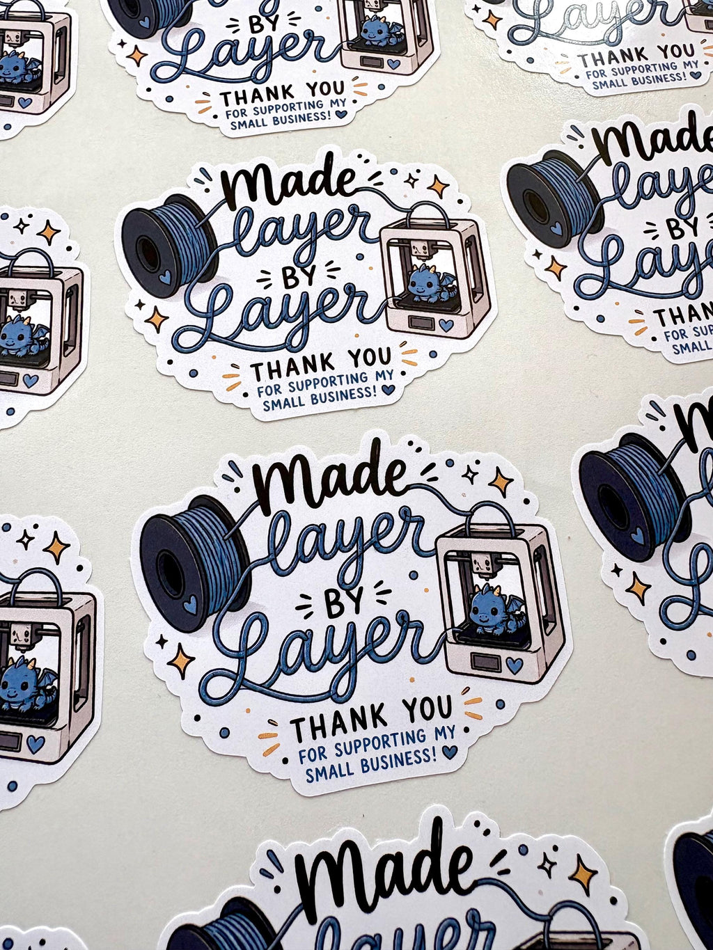 Made Layer By Layer | 3D Printer Sticker