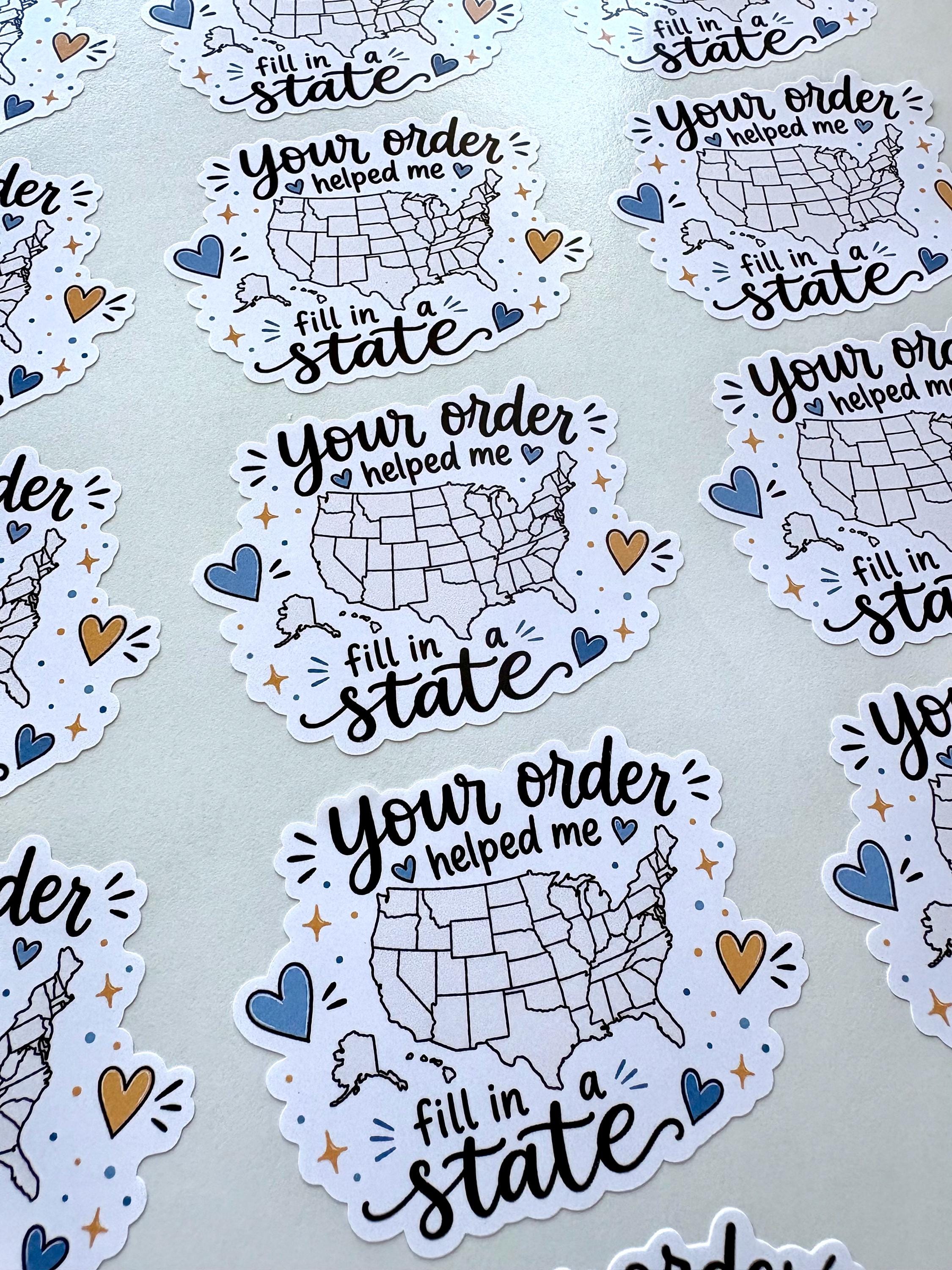 Your Order Helped Me Fill In A State