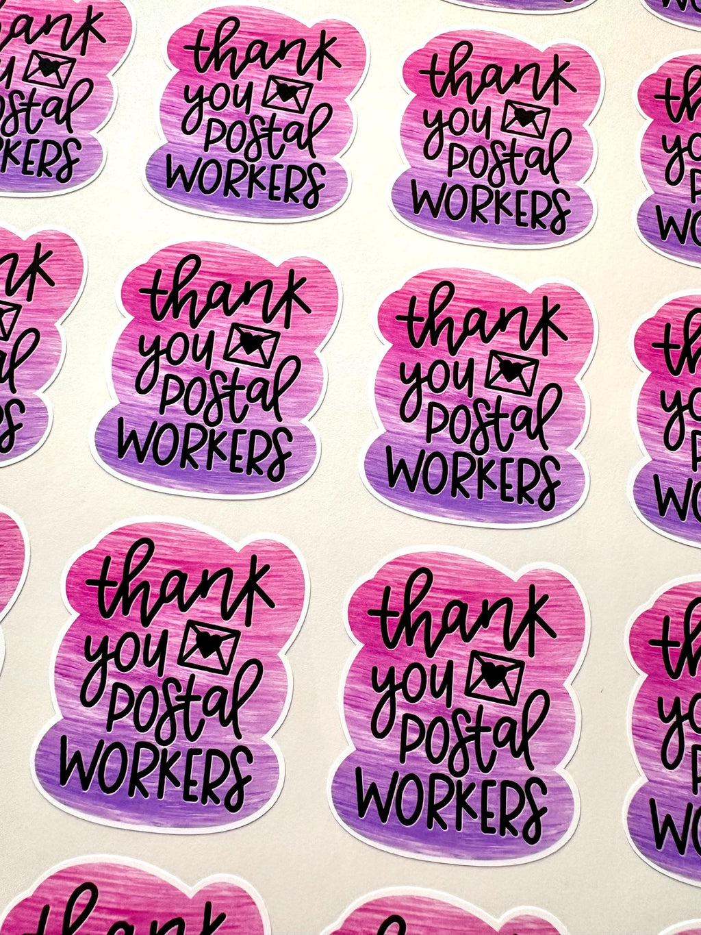 Thank You Postal Workers - Purple Pink
