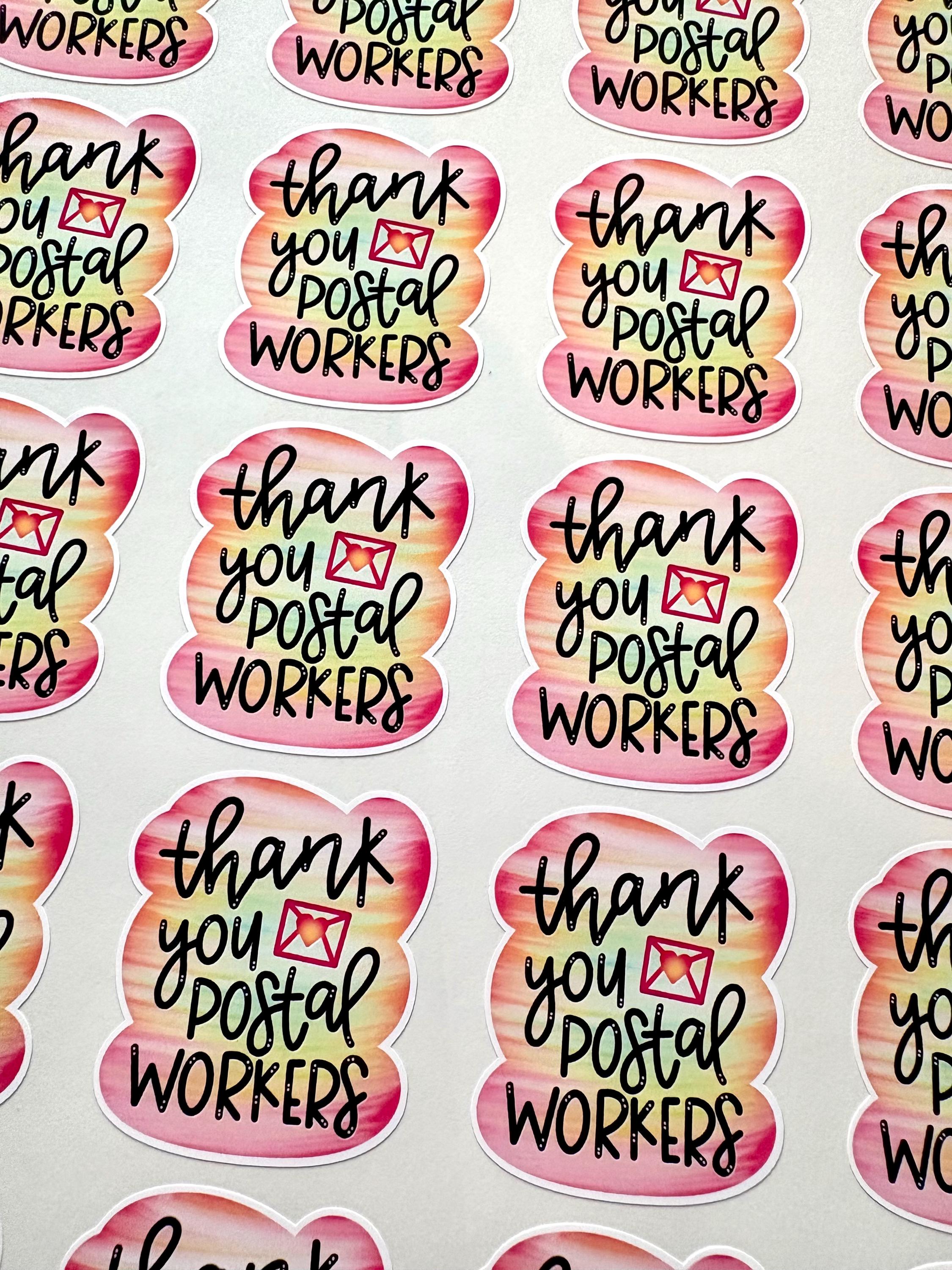 Thank You Postal Workers - Yellow Pink