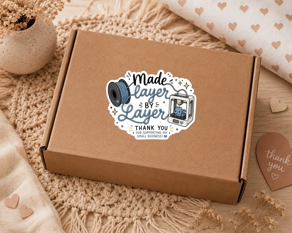 Made Layer By Layer | 3D Printer Sticker