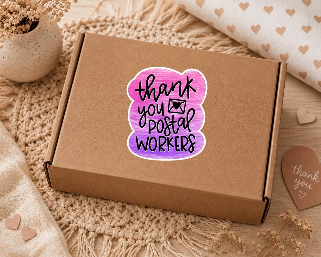Thank You Postal Workers - Purple Pink