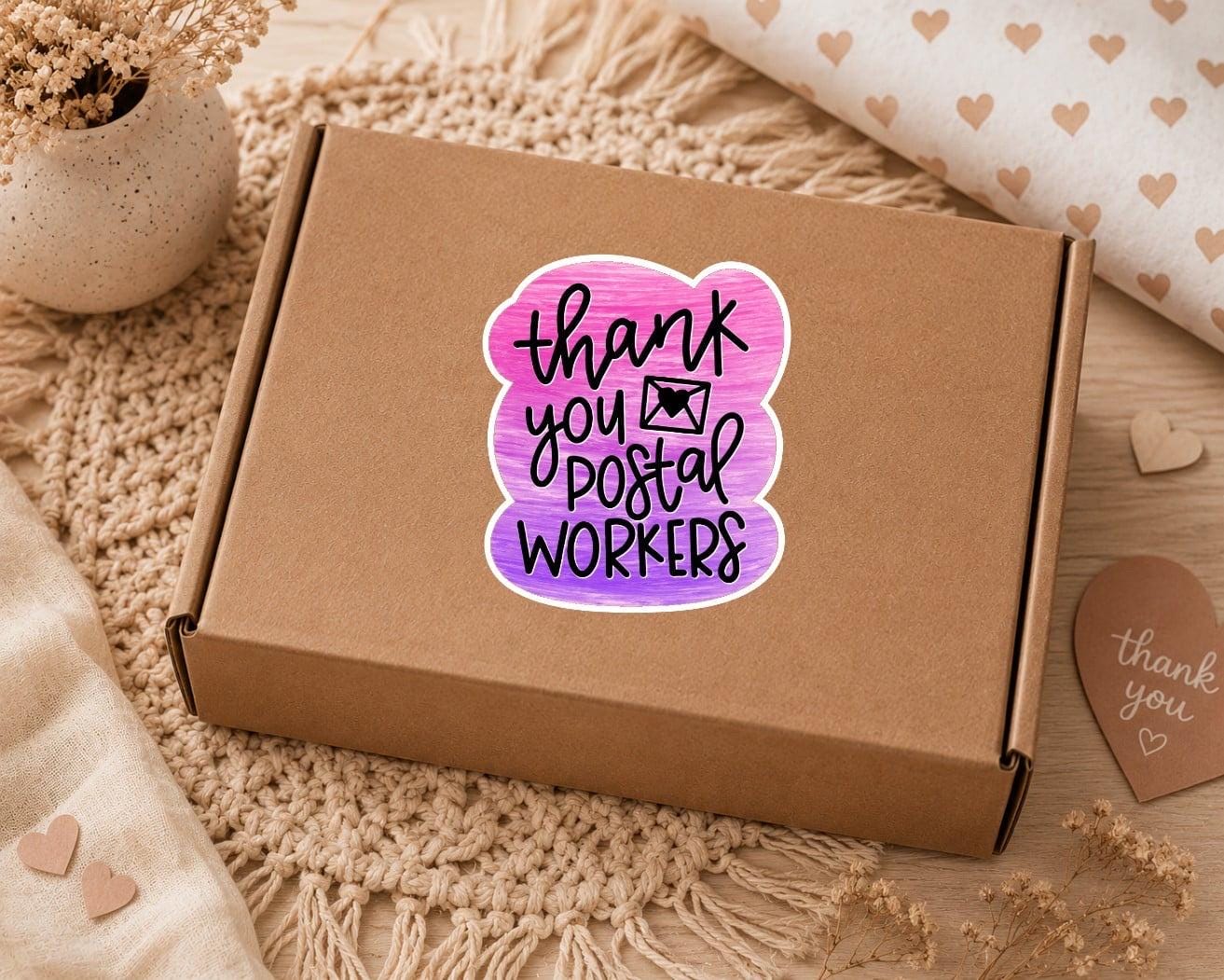 Thank You Postal Workers - Purple Pink