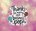 Cake Pop Thank You Stickers